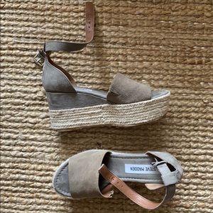 Steve Madden platform sandals.